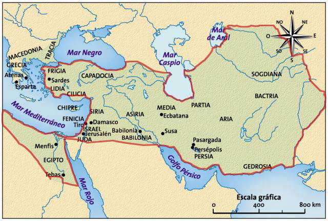 Mapa do Império Persa